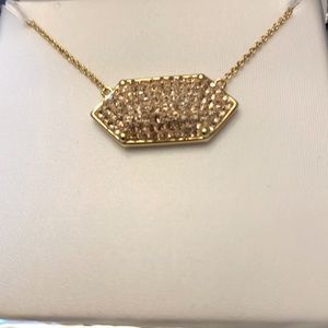 Crystal geometric necklace